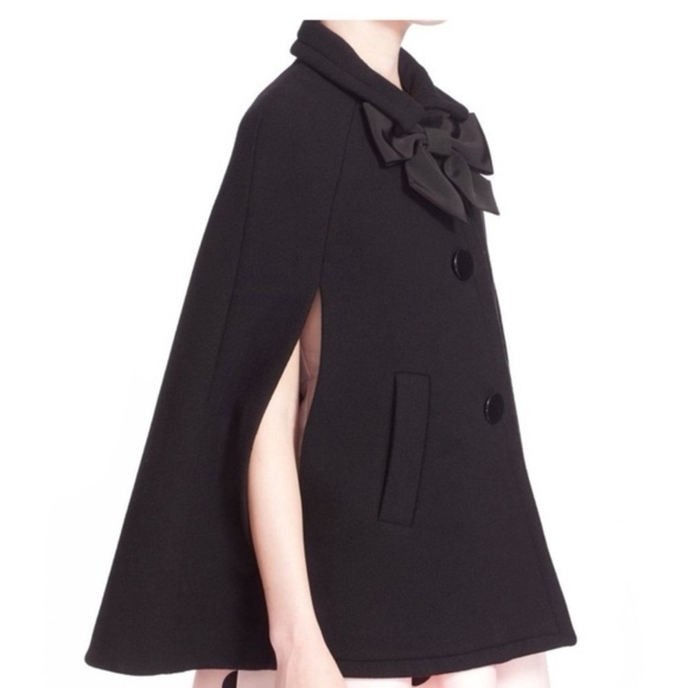 kate spade Black Cape with Bow Detail - Picture 5 of 6